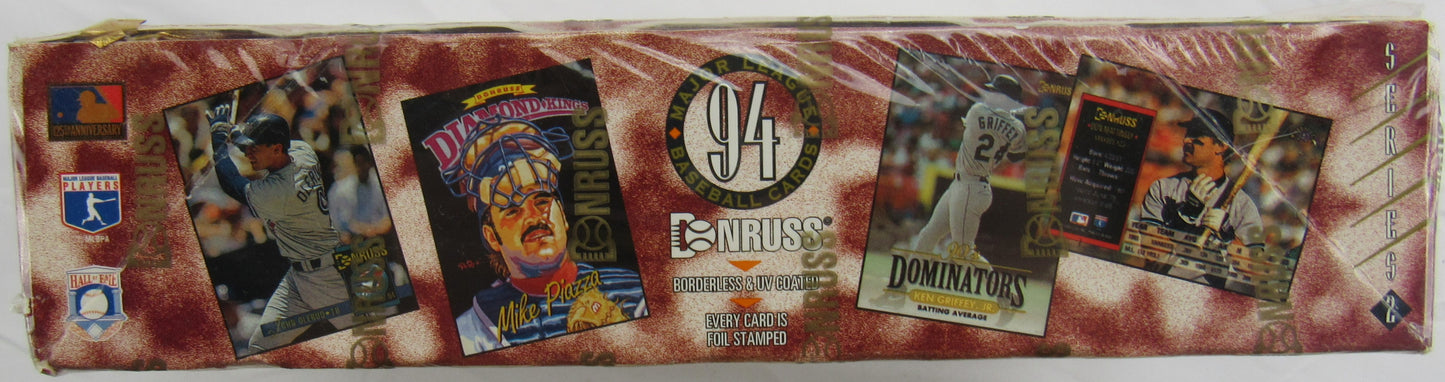 1994 DONRUSS BASEBALL SERIES 2 FACTORY SEALED BOX CONTAINING 36 PACKS