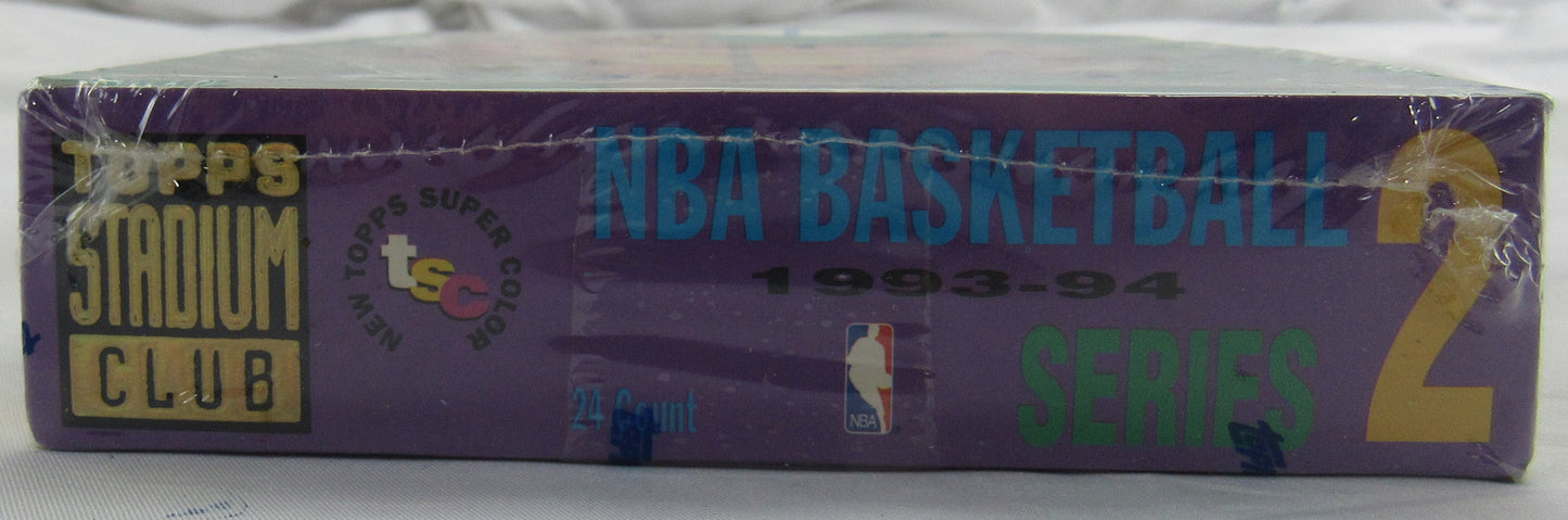 1993-94 Topps Stadium Club Basketball Series 2 Sealed Hobby Box Wax NBA