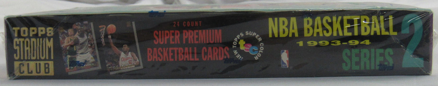 1993-94 Topps Stadium Club Basketball Series 2 Sealed Hobby Box Wax NBA