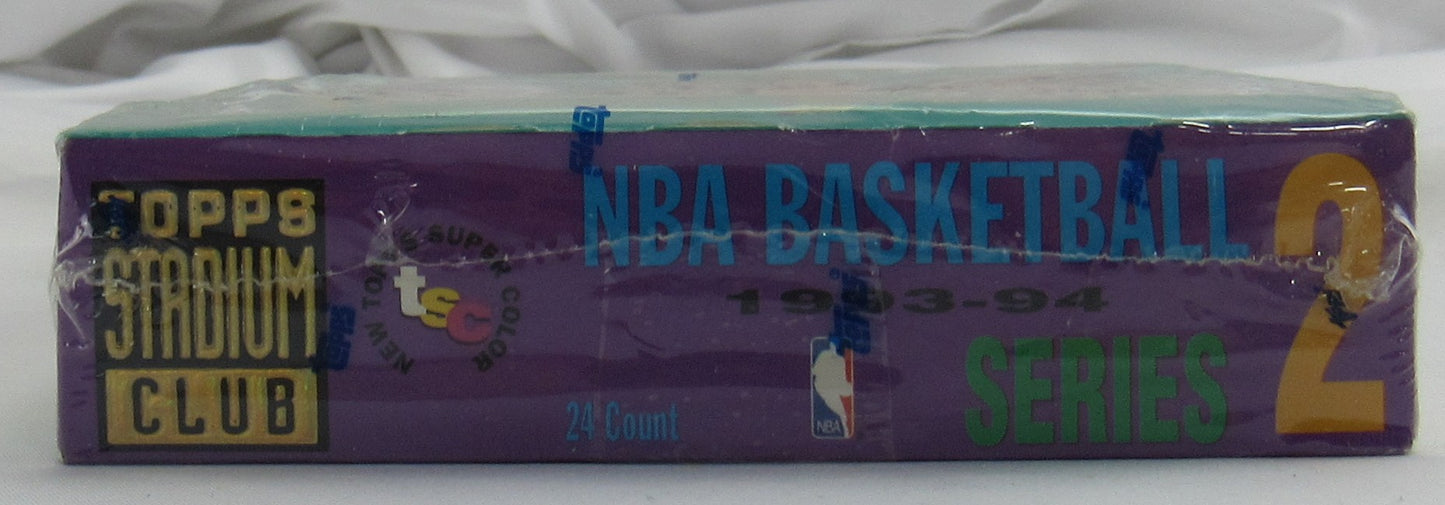 1993-94 Topps Stadium Club Basketball Series 2 Sealed Hobby Box Wax NBA