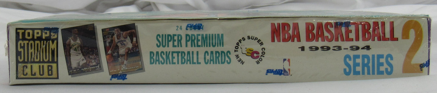 1993-94 Topps Stadium Club Basketball Series 2 Sealed Hobby Box Wax NBA