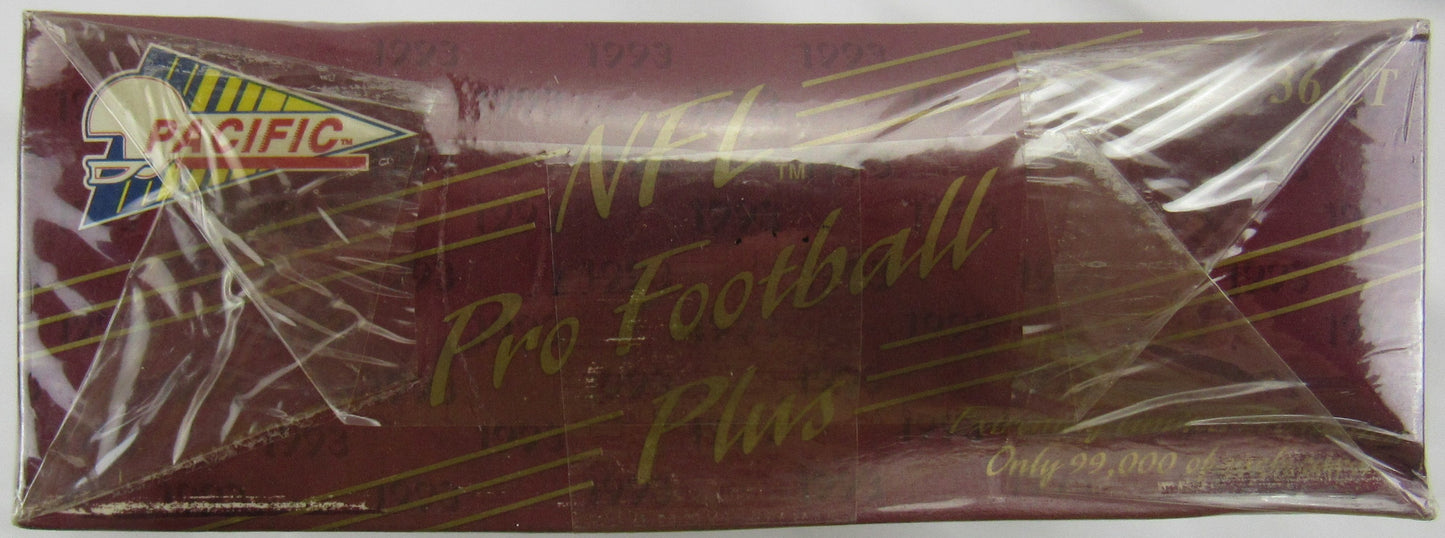 1993 Pacific Plus NFL Pro Football Box with 36 Sealed Packs