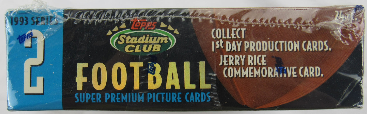1993 Topps Stadium Club Football Series 2 Wax Box