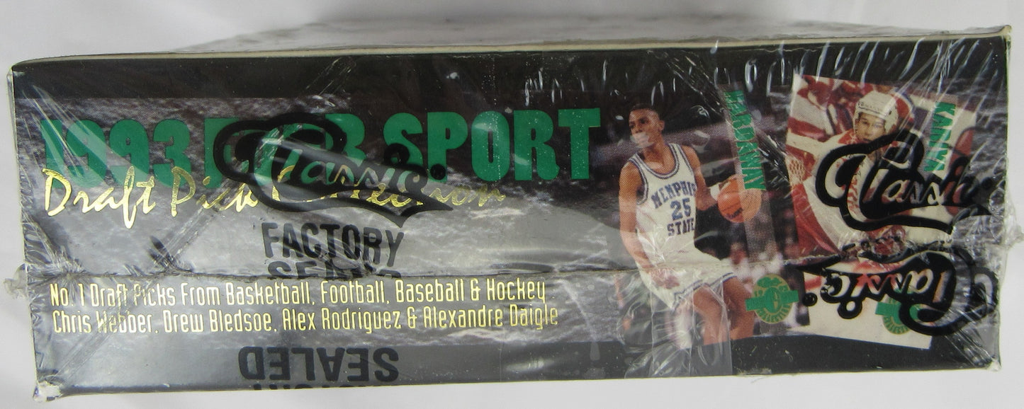 1993 Four Sport Classic Draft Picks Wax Box, Football, Basketball, Autos!