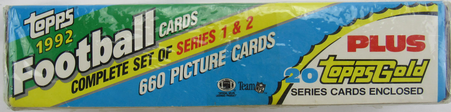 1992 Topps NFL Football Series 1 & 2 Complete Set 660 Cards 20 Topps Gold Sealed - pristine sold 10-16