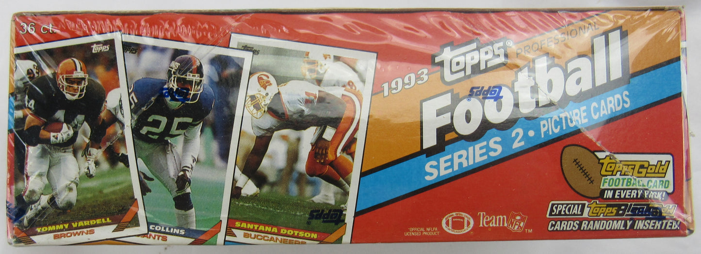 1993 Topps Football Series 2 Factory Sealed Wax Box 36 Packs