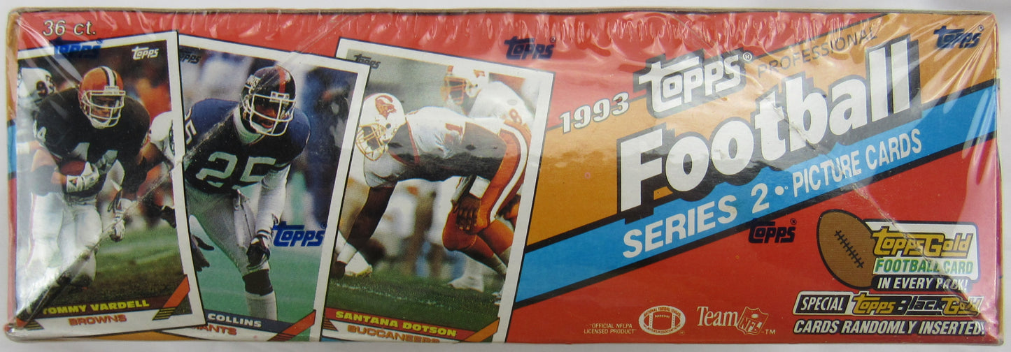 1993 Topps Football Series 2 Factory Sealed Wax Box 36 Packs