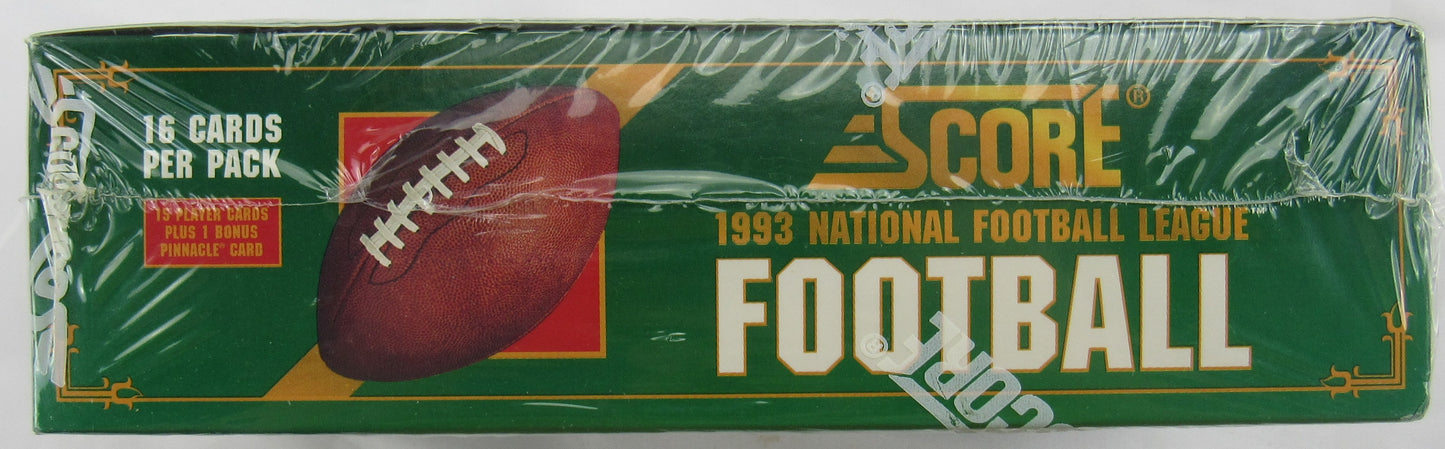 1993 Score Football Box Factory Sealed 36 Wax Packs Bonus Pinnacle Card