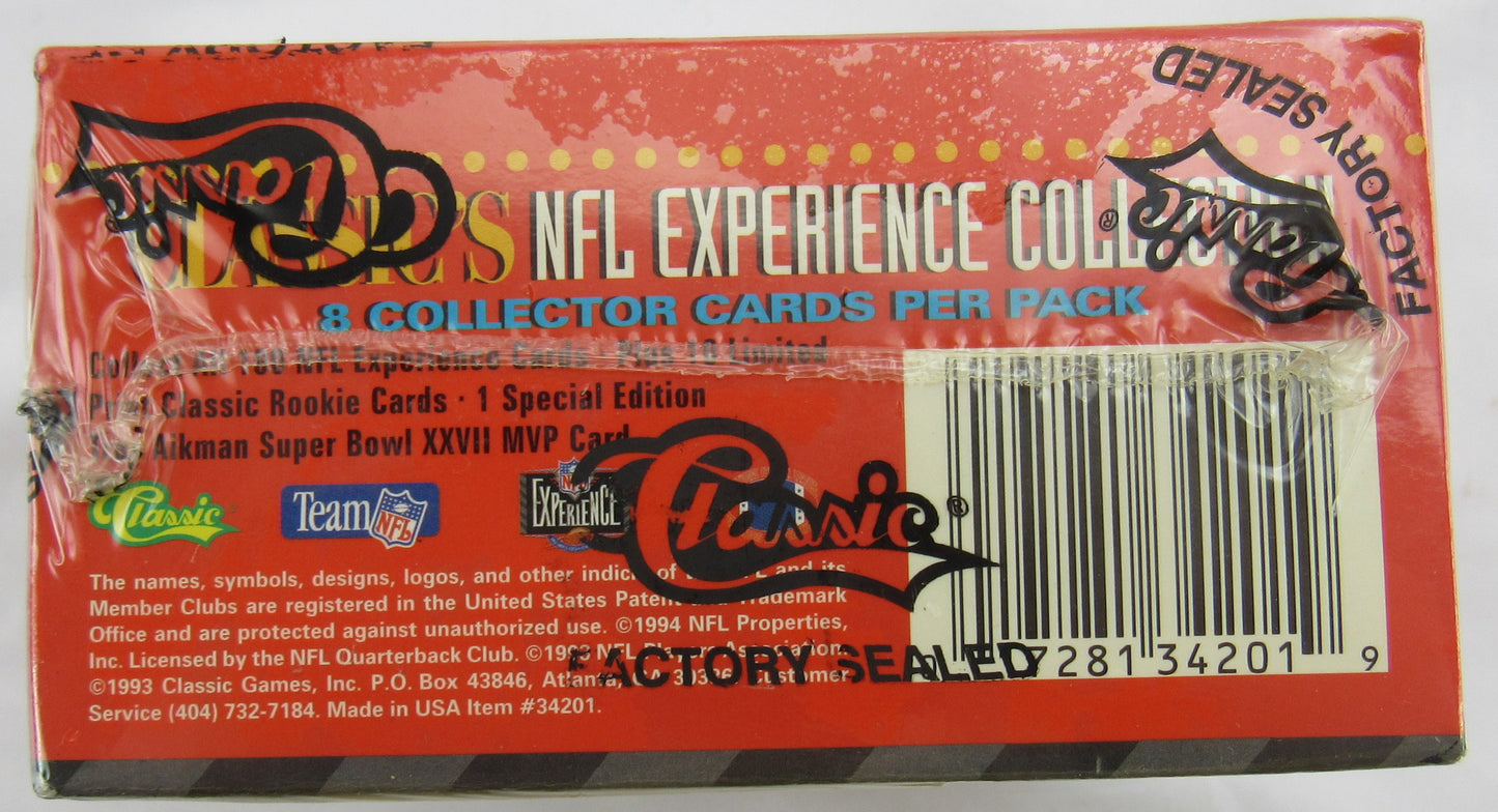 1994 Classic's NFL EXPERIENCE COLLECTION Wax Packs Factory SEALED BOX!