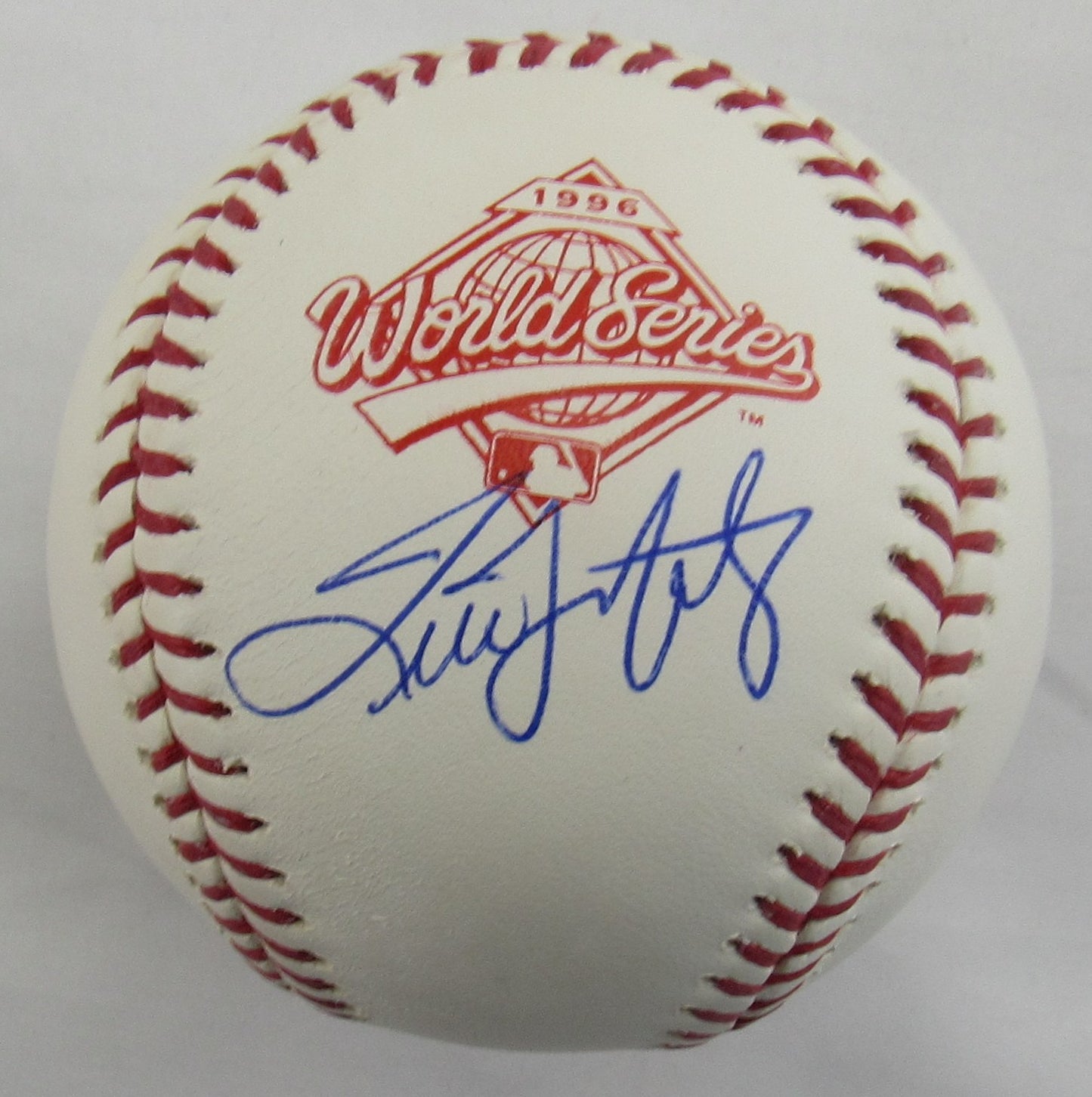 Tino Martinez Signed Auto Rawlings 1996 World Series Baseball JSA Witness