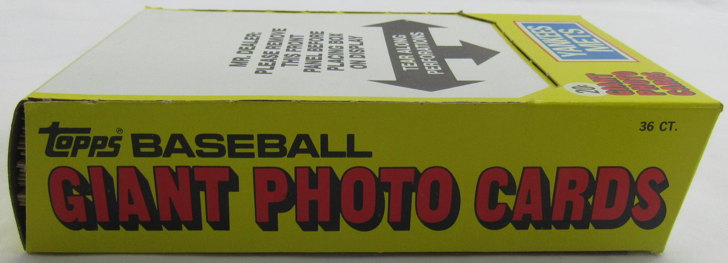 1981 Topps Mets & Yankees Giant Photo Cards Factory Box