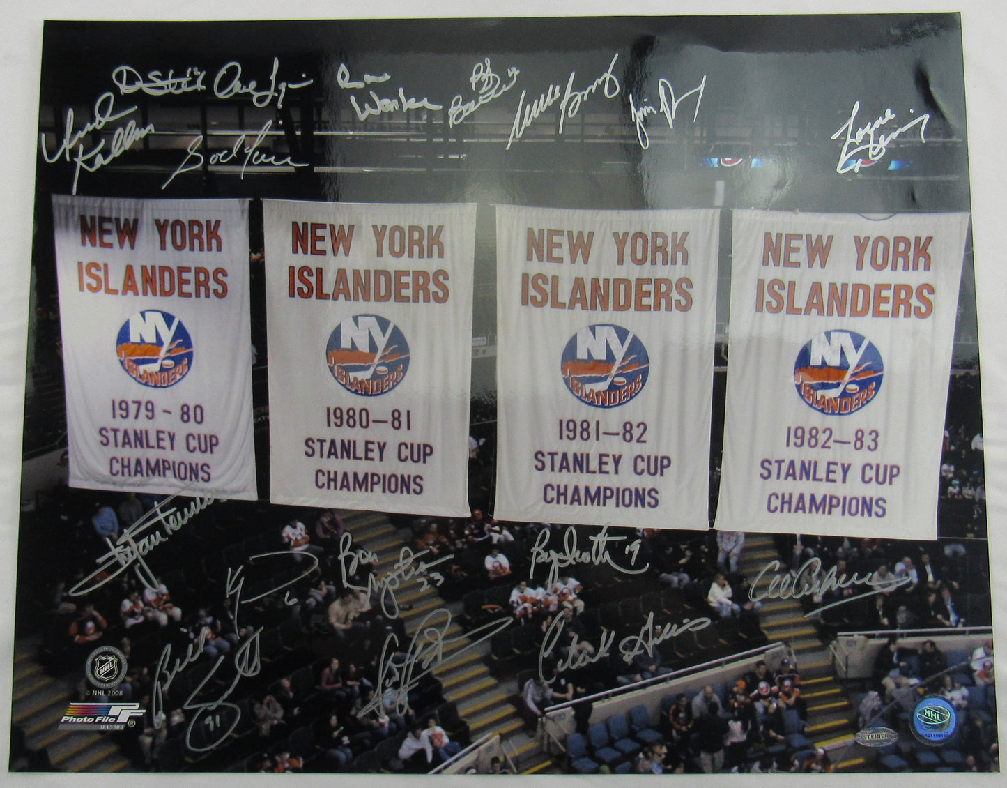 Islanders Stanley Cup Teams Signed Auto 16x20 Photo Steiner Hologram - Mike Bossy, Clark Gillies