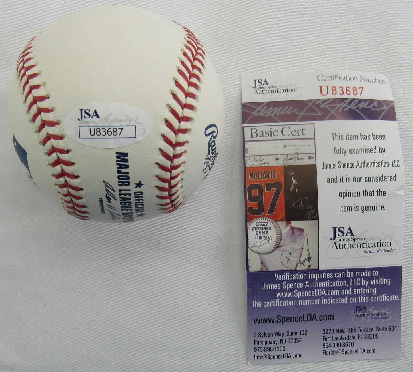 Paul Blair Signed Auto Rawlings Baseball JSA U83687