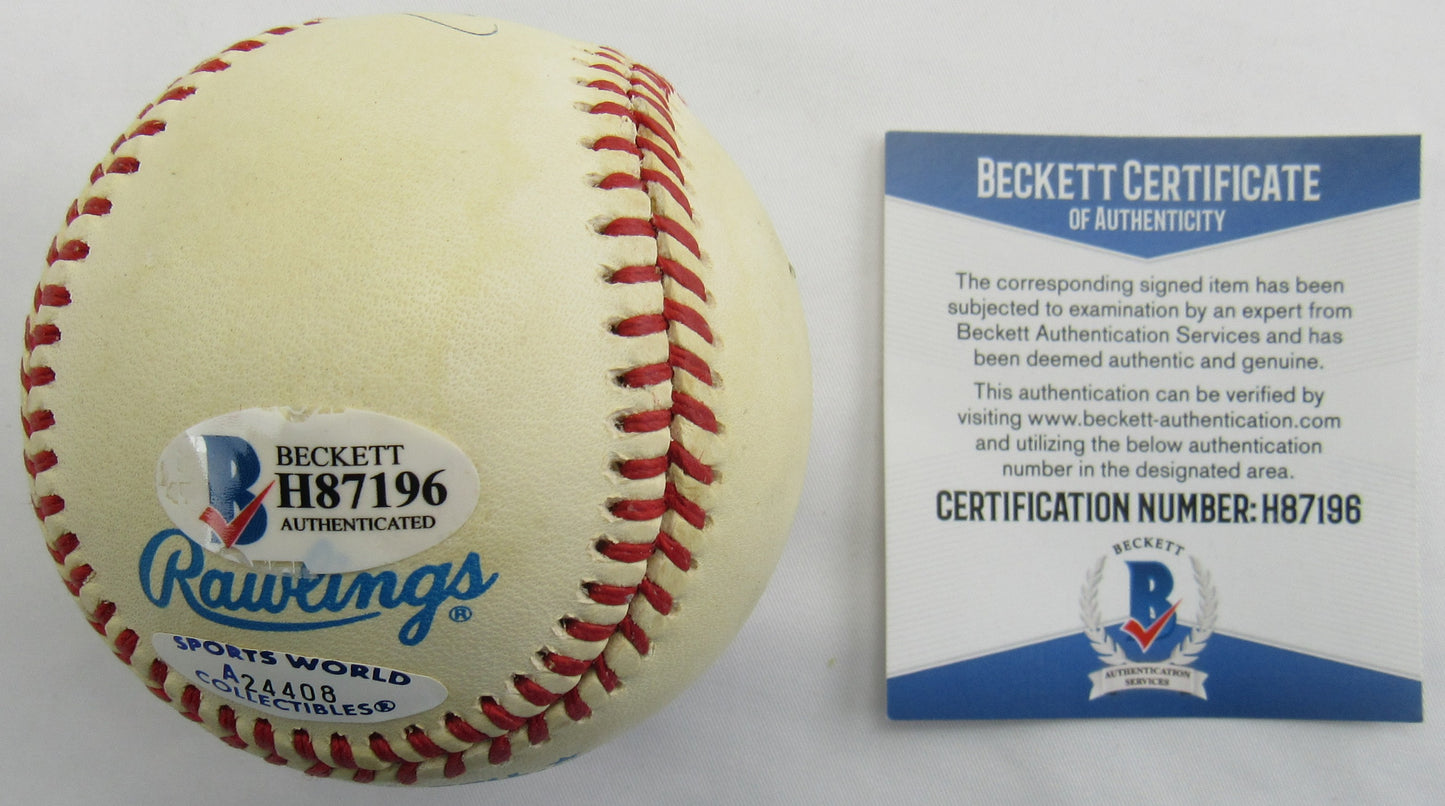 Mo Vaughn Signed Auto Rawlings Baseball Beckett H87196