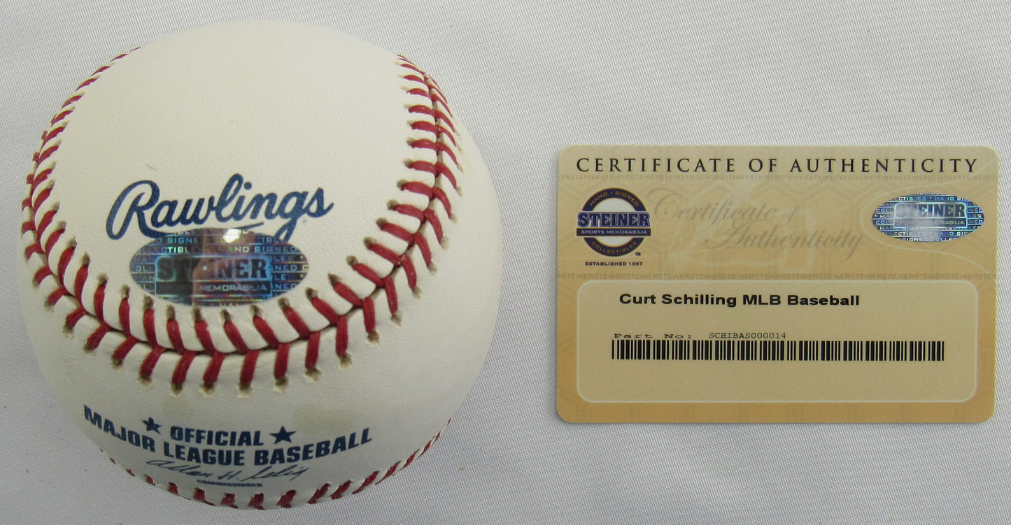 Curt Schilling Signed Auto Rawlings Baseball Steiner COA