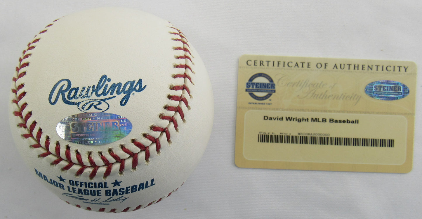 David Wright Signed Auto Rawlings Baseball Steiner COA