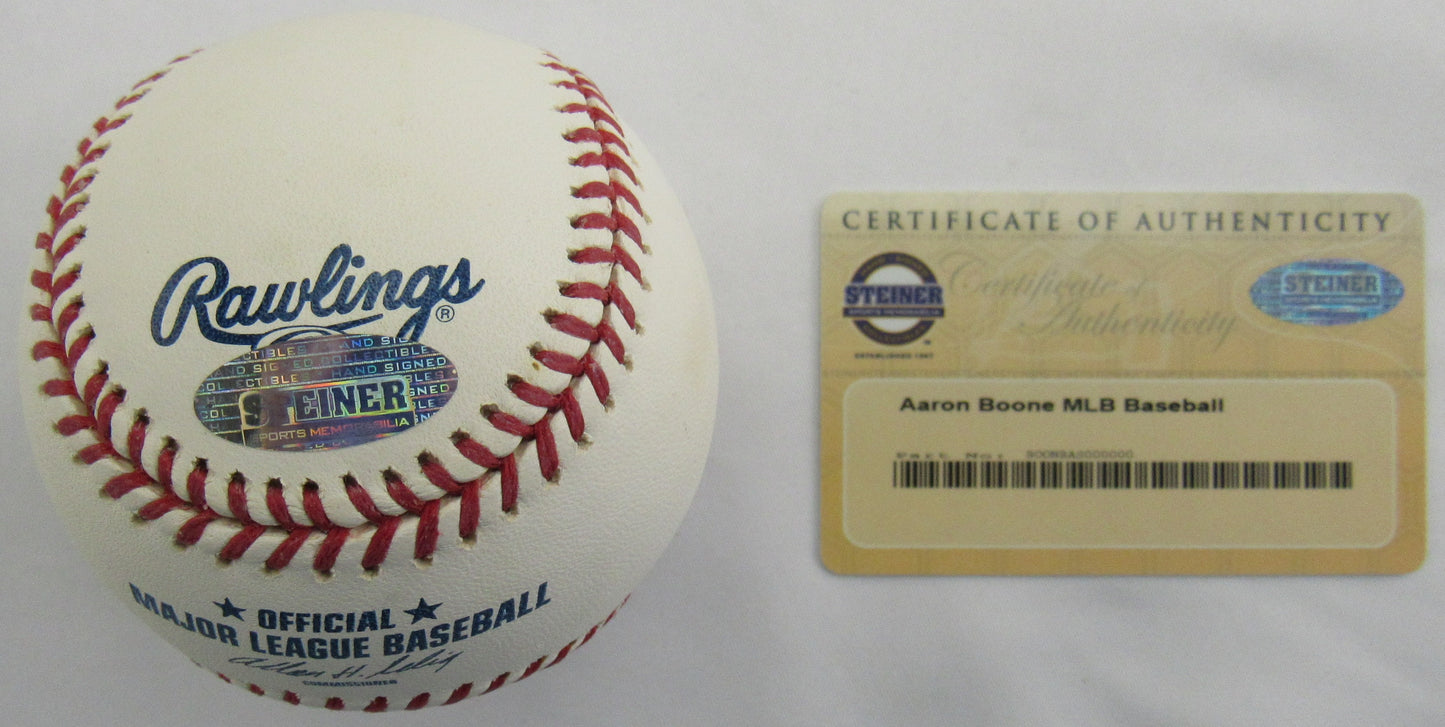 Aaron Boone Signed Auto Rawlings Baseball Steiner COA