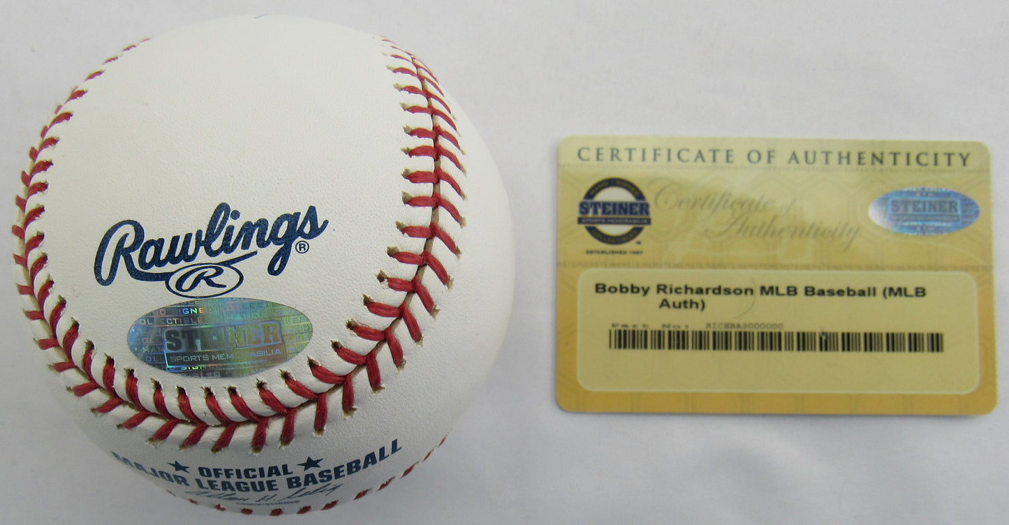 Bobby Richardson Signed Auto Rawlings Baseball Steiner COA