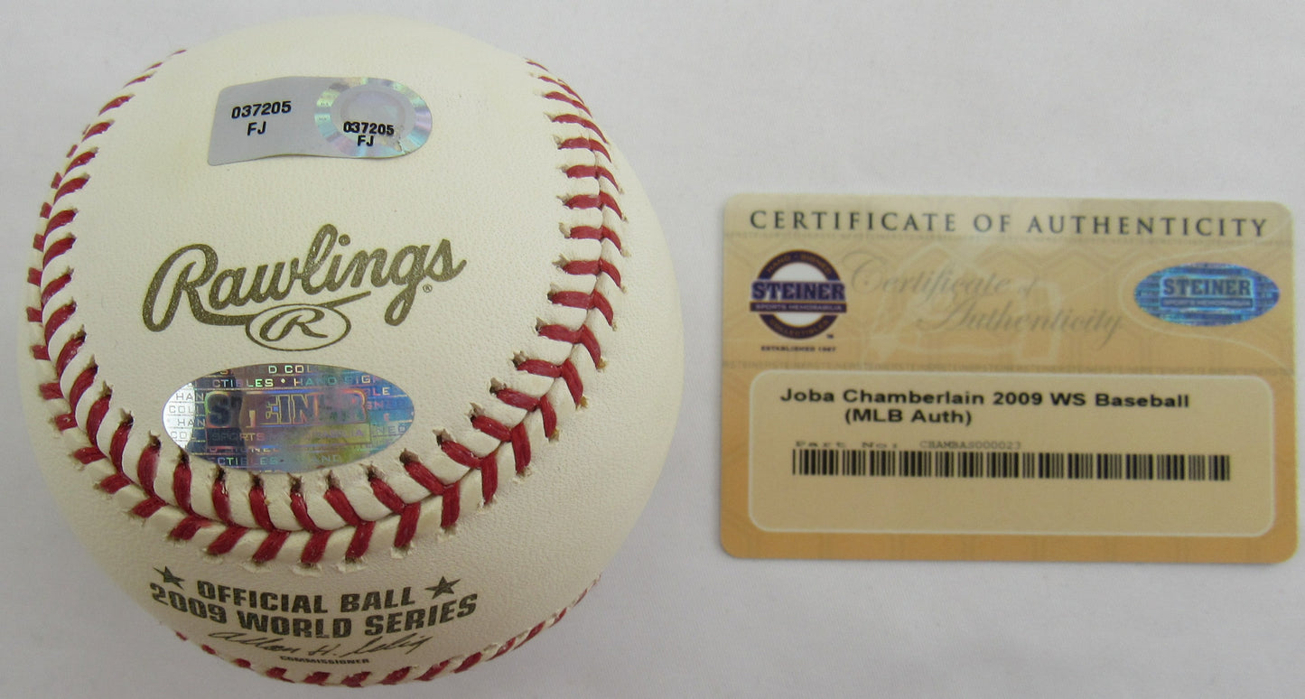 Joba Chamberlain Signed Auto Rawlings Baseball Steiner COA