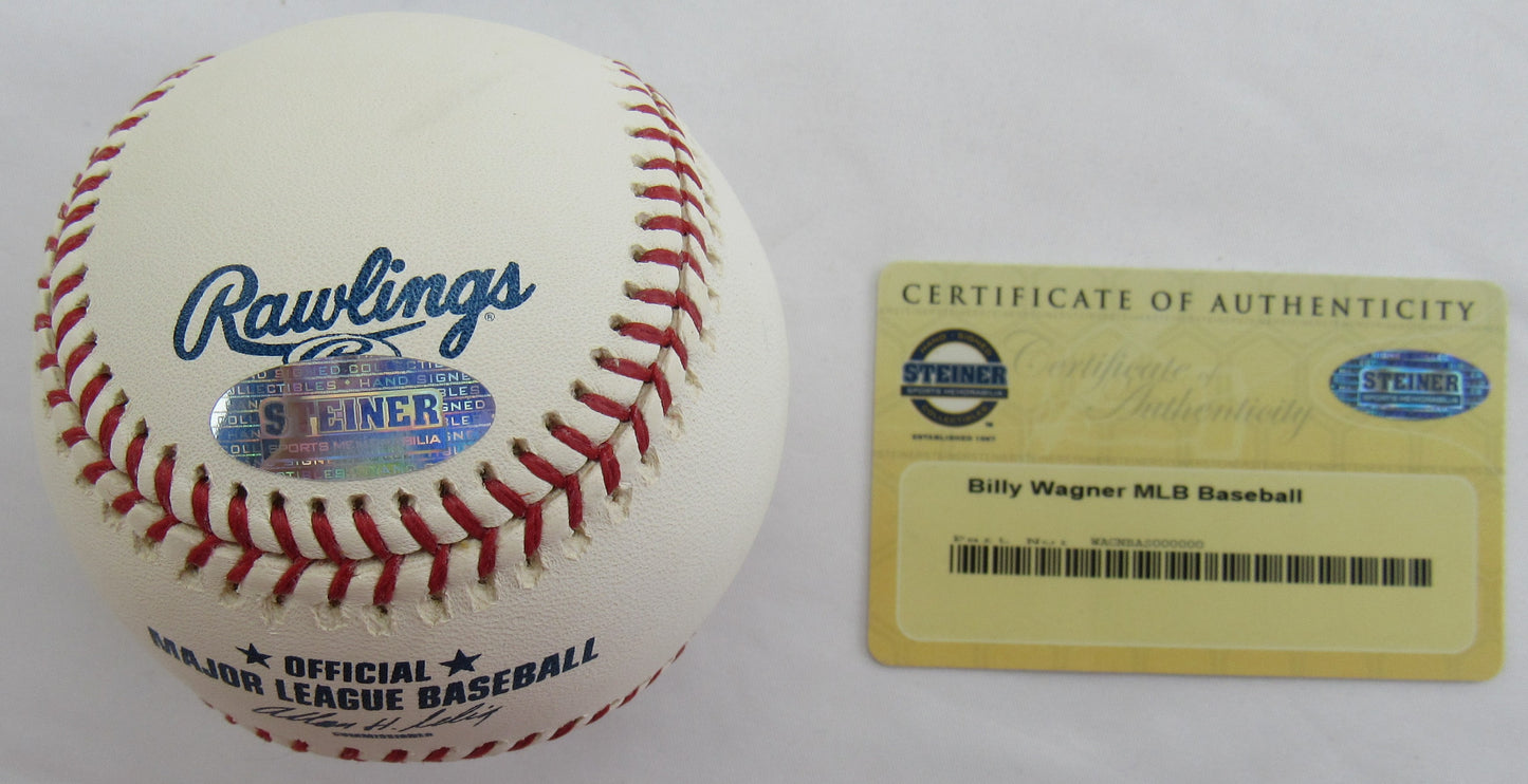 Billy Wagner Signed Auto Rawlings Baseball Steiner COA