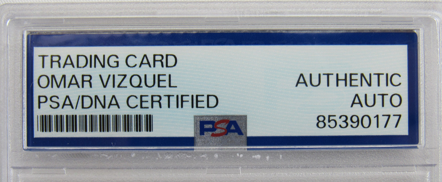 Omar Vizquel Signed Auto Autograph Card PSA/DNA Encapsulated