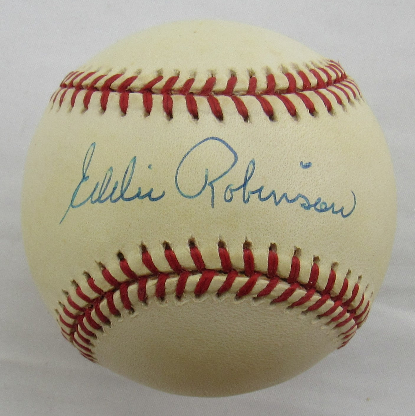 Eddie Robinson Signed Auto Rawlings Baseball B161