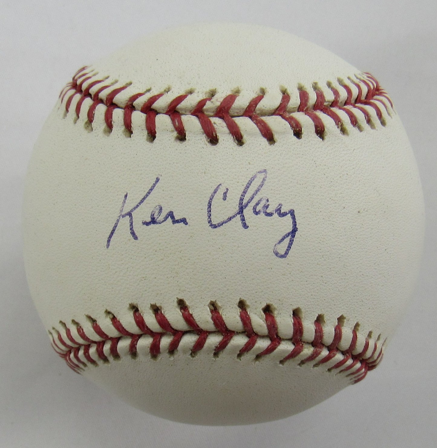 Ken Clay Signed Auto Rawlings Baseball B164