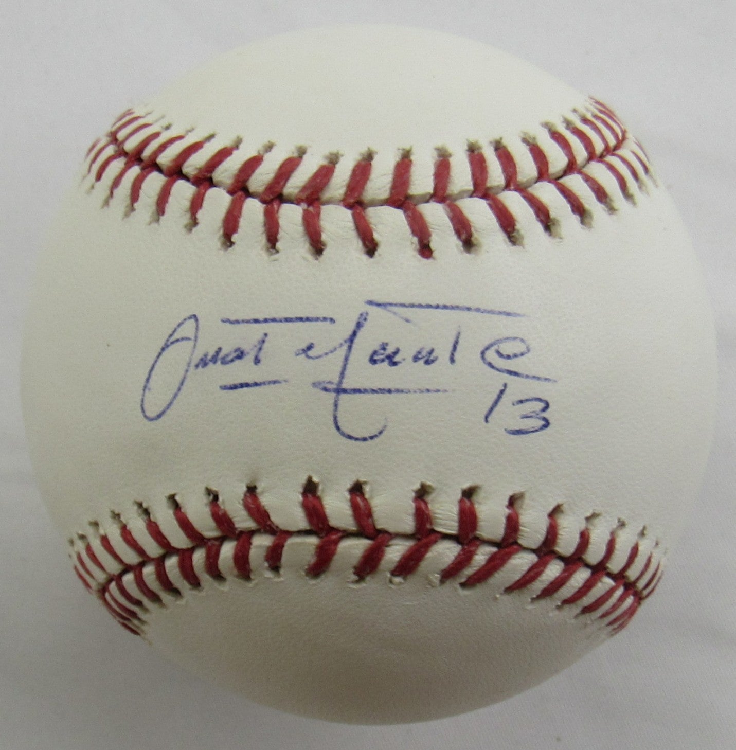 Omar Infante Signed Auto Rawlings Baseball B166