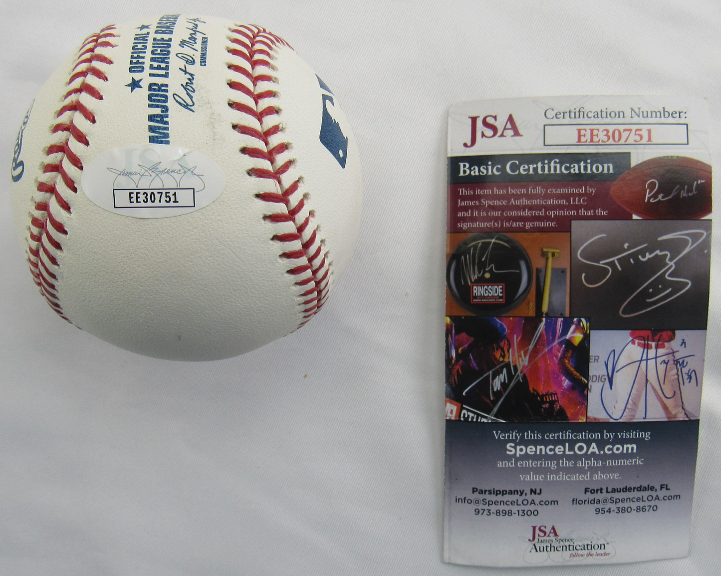 Frank Tanana Signed Auto Rawlings Baseball JSA EE30751 B167