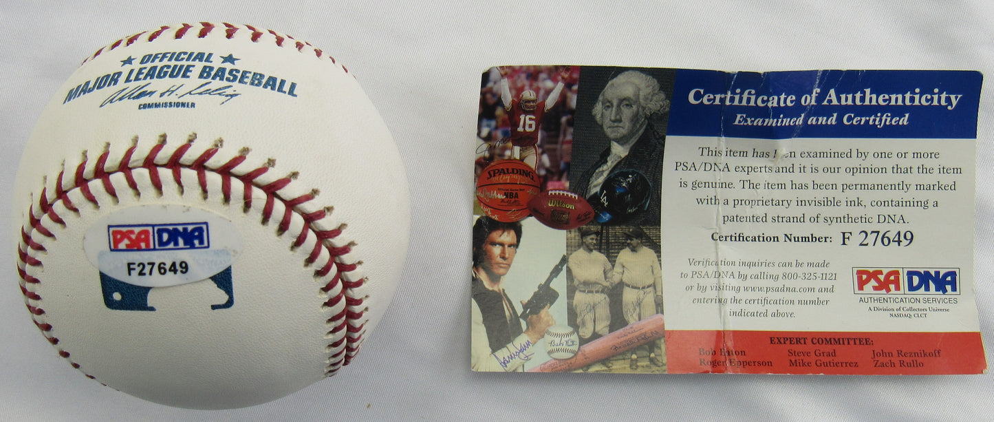 Randy Wolf Signed Auto Rawlings Baseball PSA F27649 B167