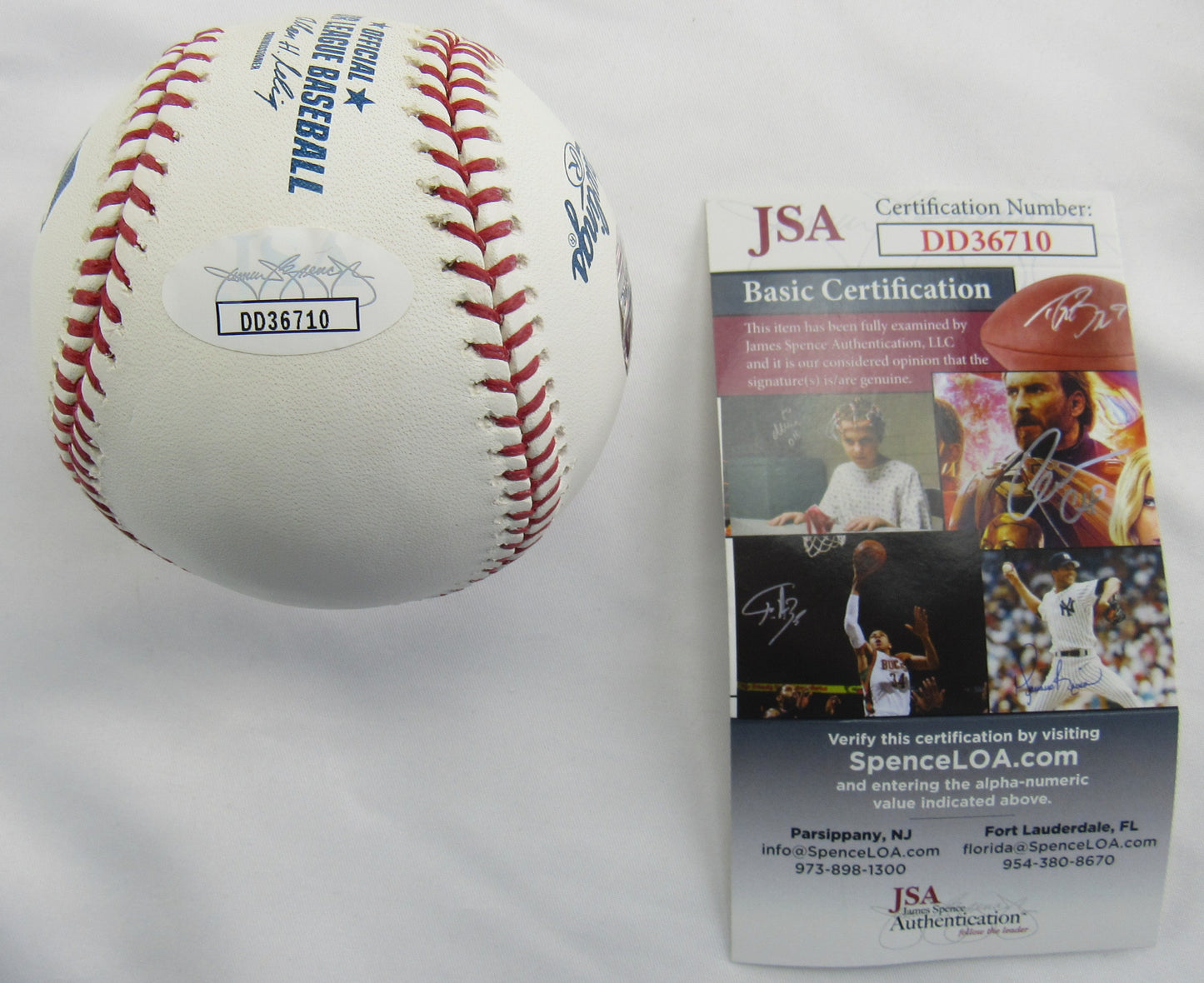 Jeffery Leonard Signed Auto Rawlings Baseball JSA DD36710 B167