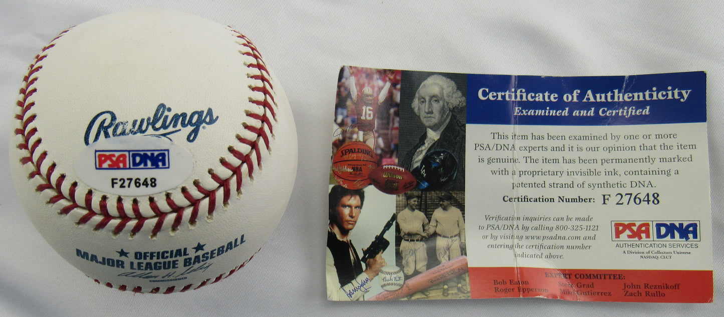 Fernando Vina Signed Auto Rawlings Baseball PSA F27648 B167
