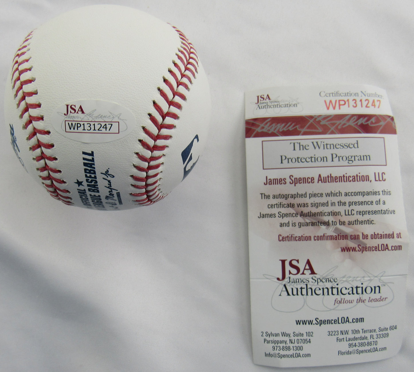 Tyler White Signed Auto Rawlings Baseball JSA WP131247 B167