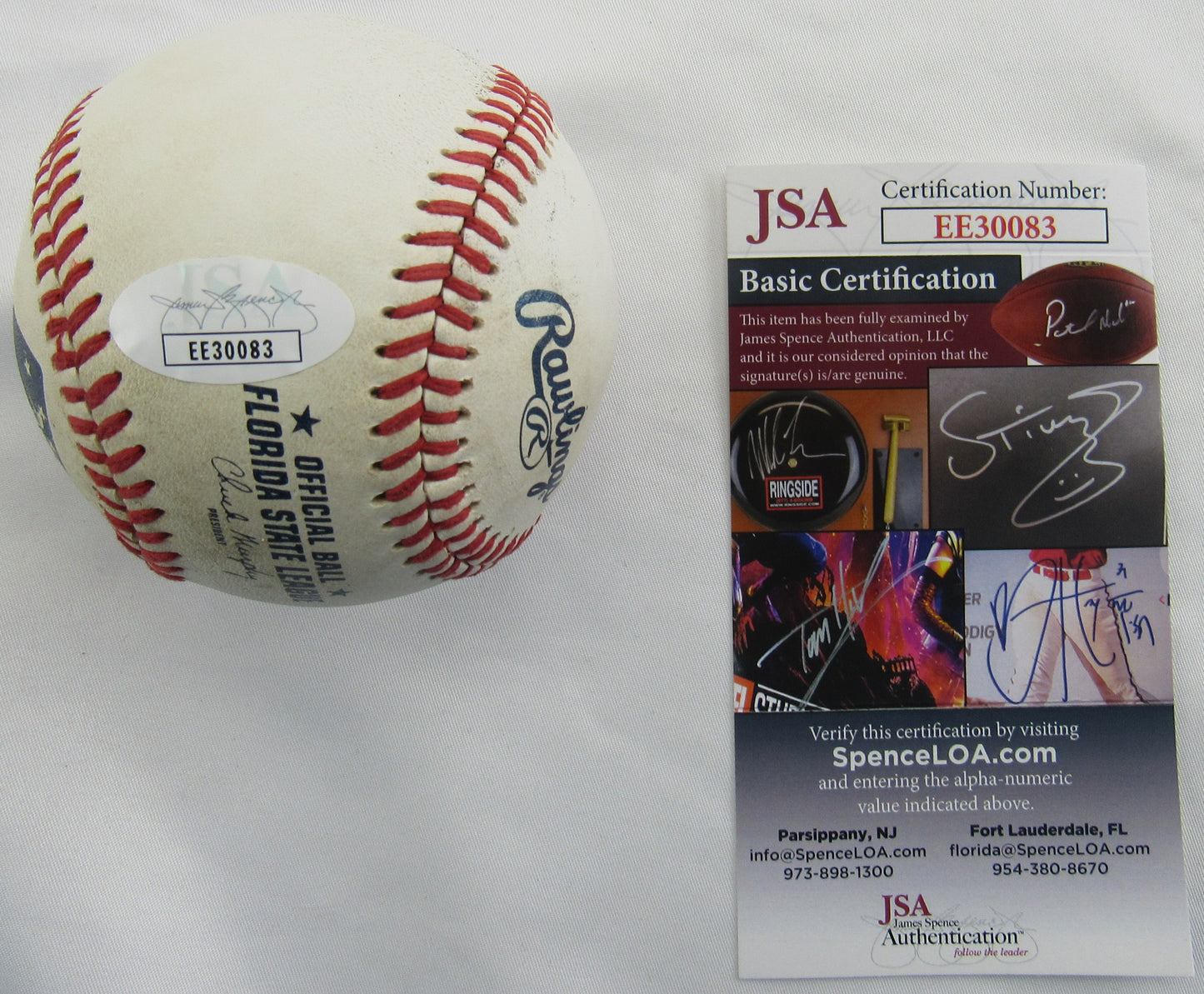 Jed Lowrie Signed Auto Rawlings Baseball JSA EE30083 B168