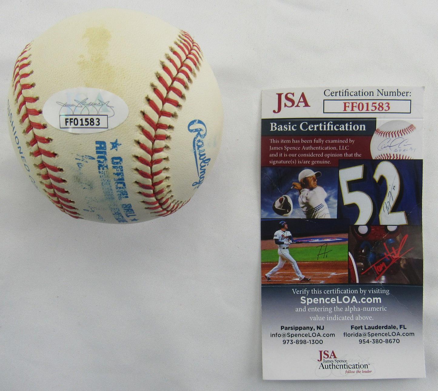 Scott Spiezio Signed Auto Rawlings Baseball JSA FF01583 B168