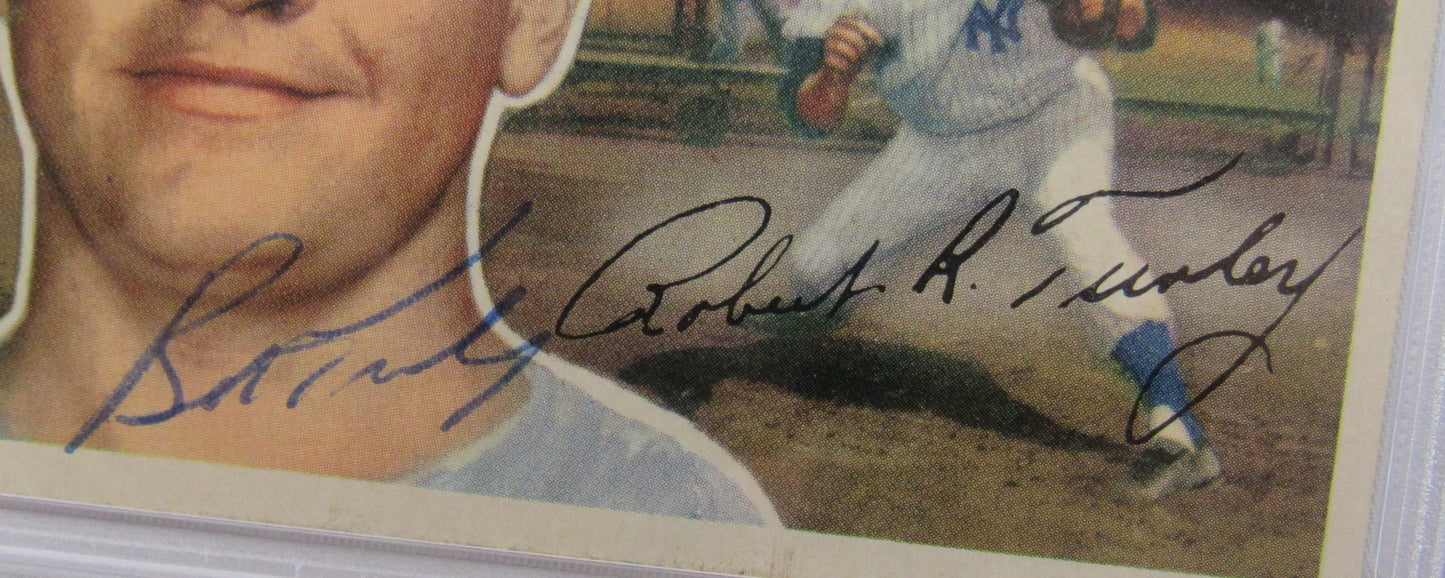 1956 Topps Bob Turley Signed Auto Autograph Encapsulated Baseball Card PSA/DNA