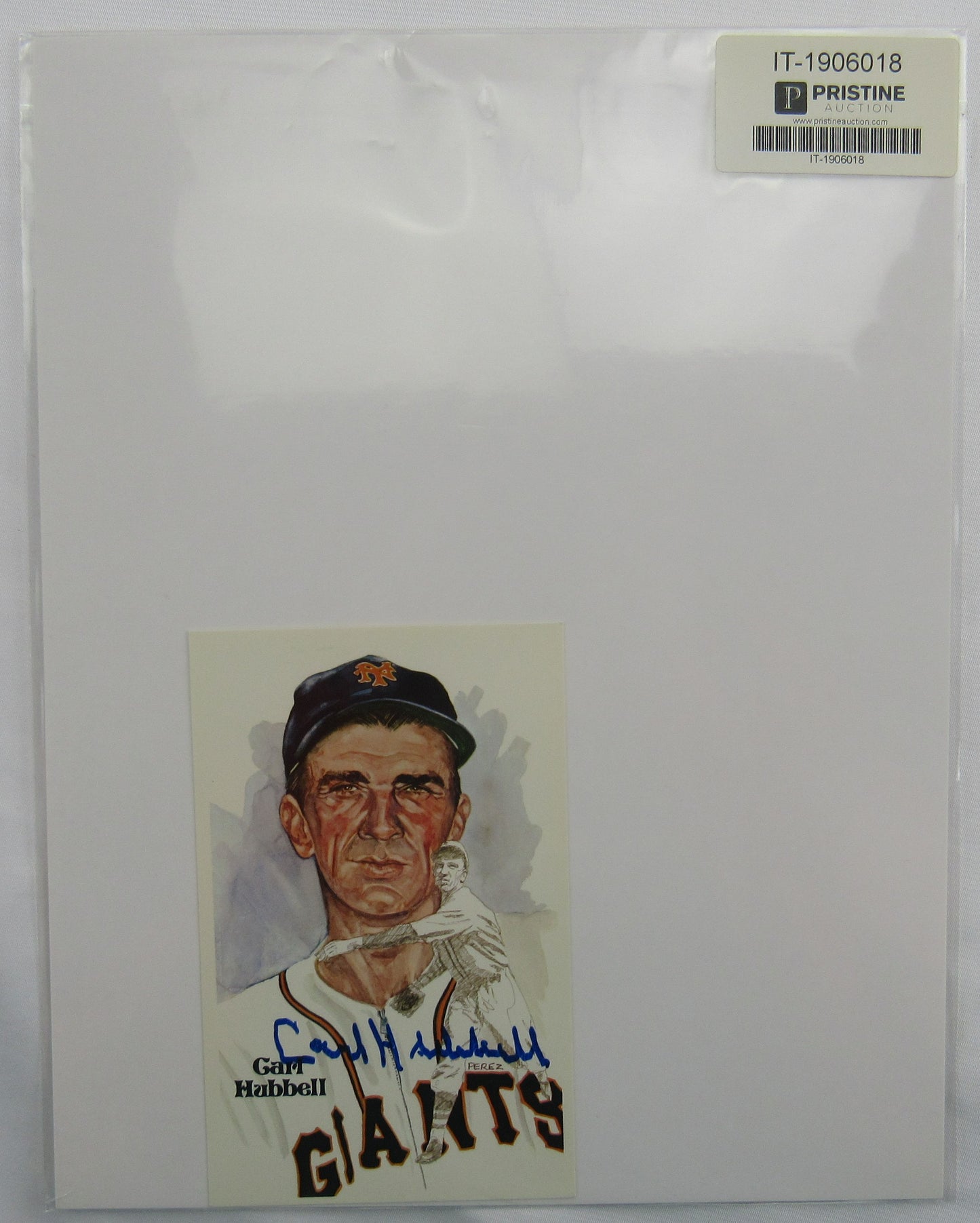 Carl Hubbell Signed Auto Autograph Postcard JSA CC24710