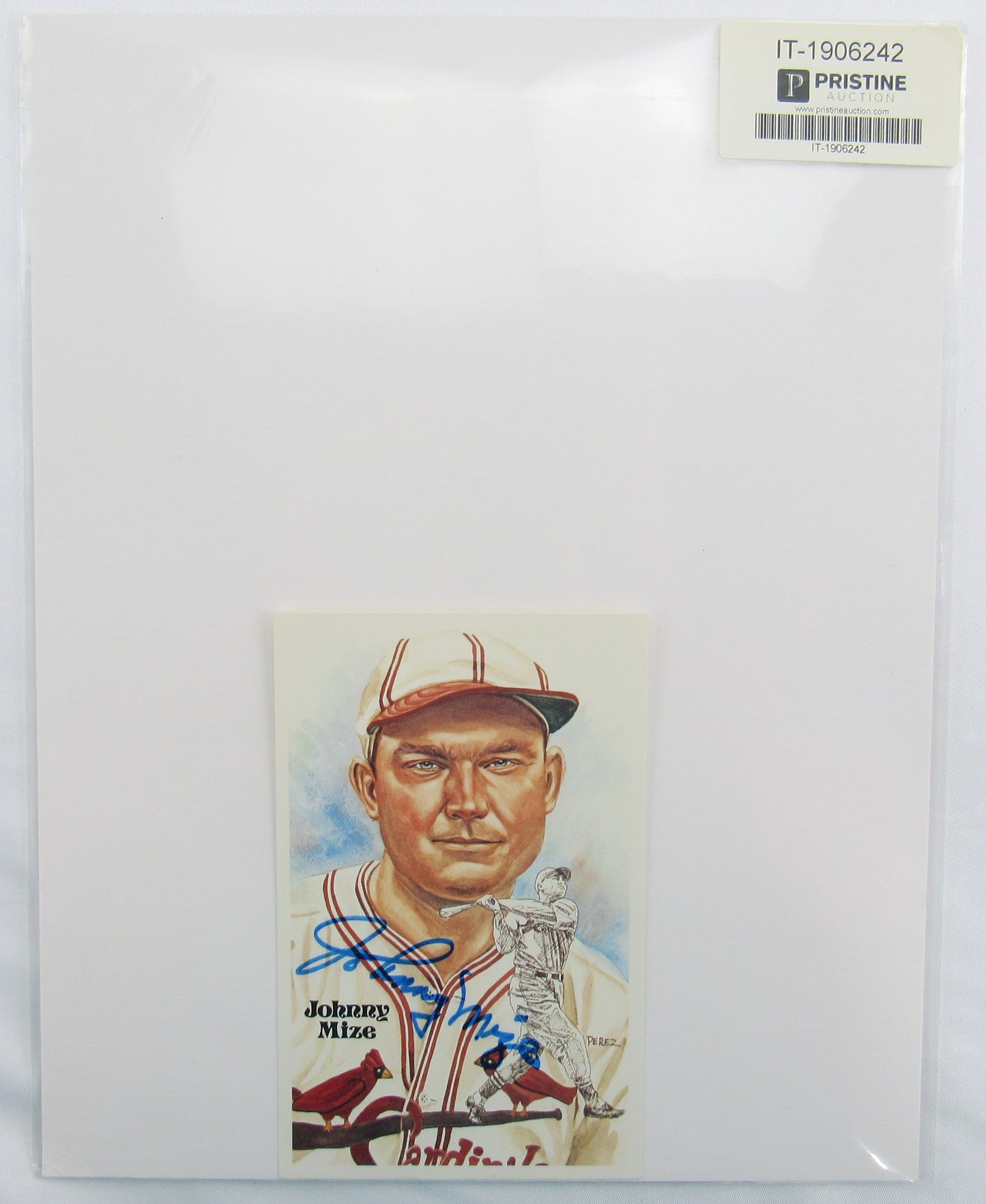Johnny Mize Signed Auto Autograph Postcard JSA U82996