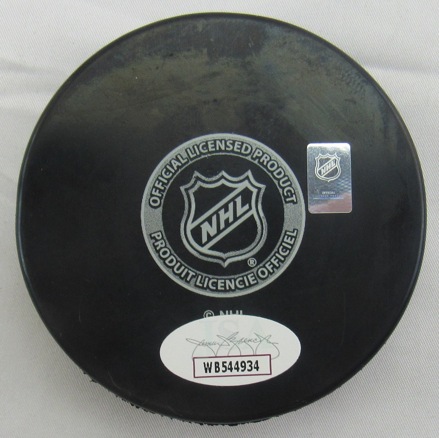 Benoit Hogue Signed Auto Autograph Islanders Logo Hockey Puck JSA Witnessed