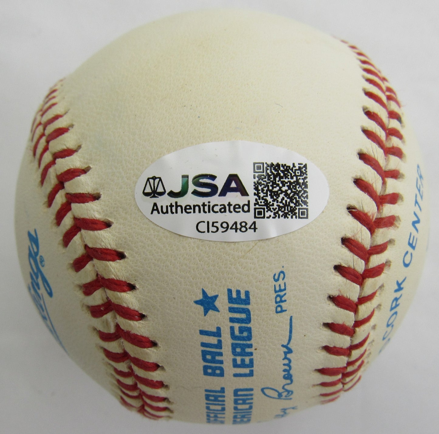 Nolan Ryan Signed Auto Baseball JSA CI59484 - pristine sold 11-22