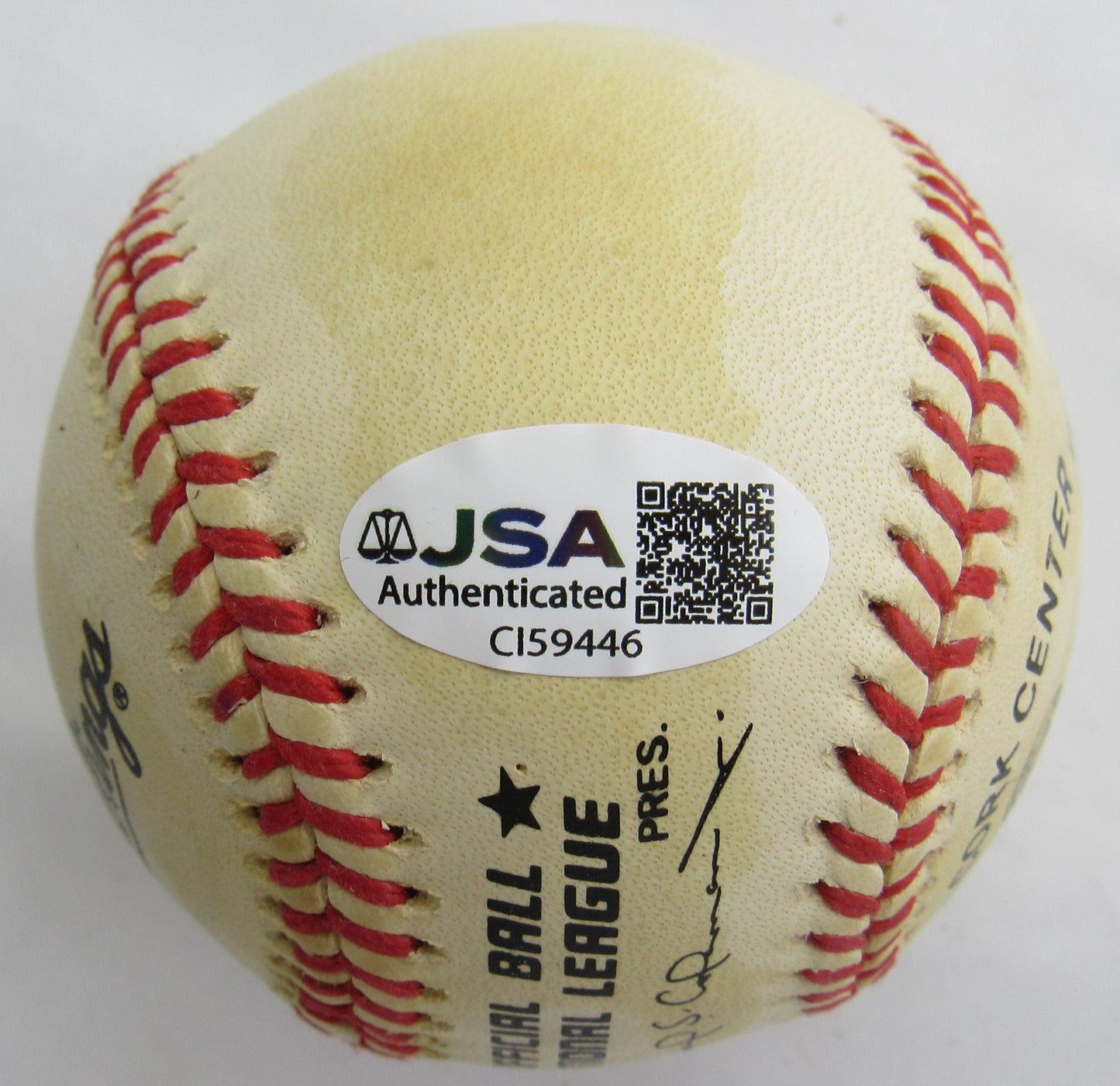 Warren Spahn Signed Auto Baseball JSA CI59446