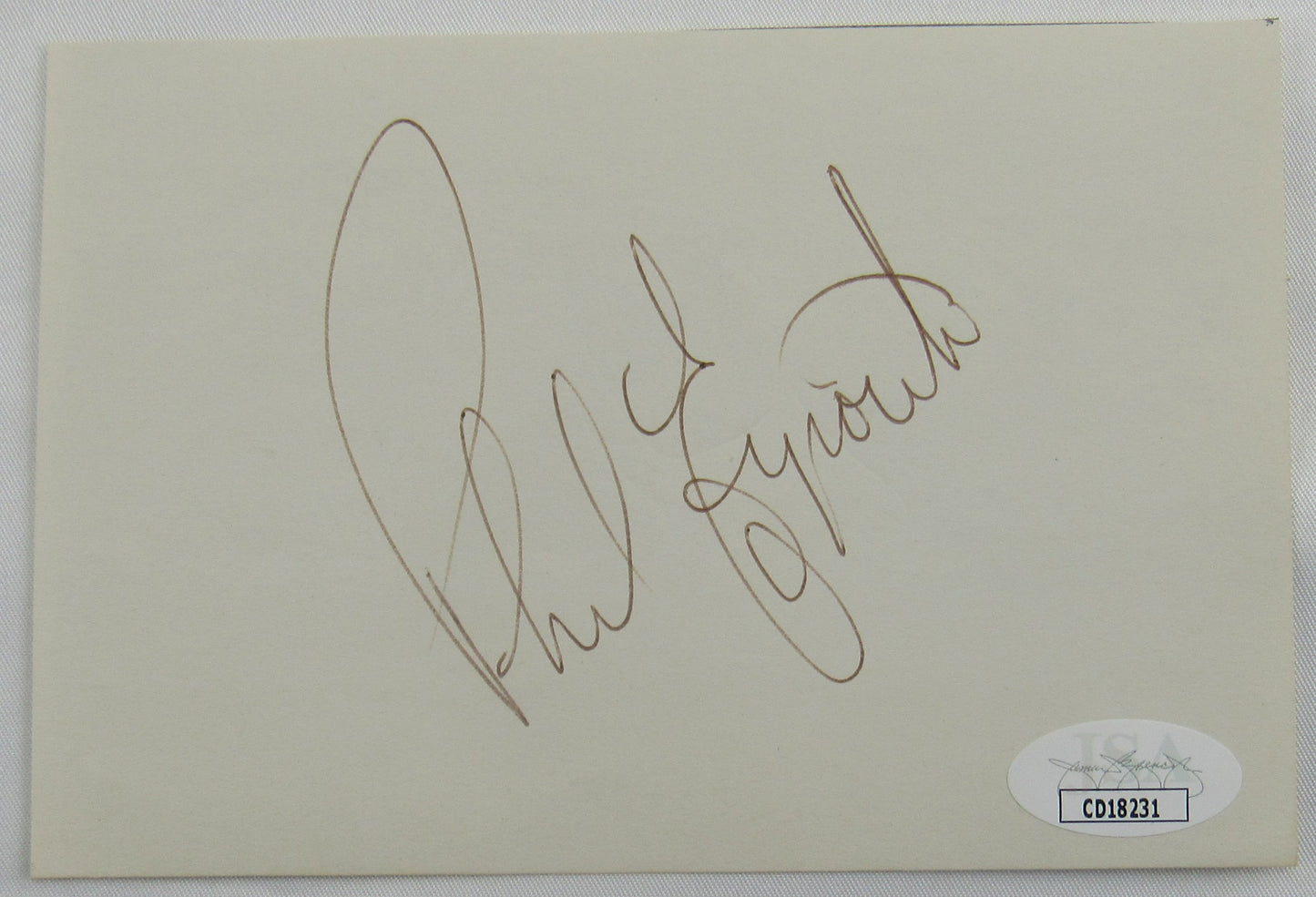 Phil Esposito Signed Auto 3.5x5.5 Index Card CD18231