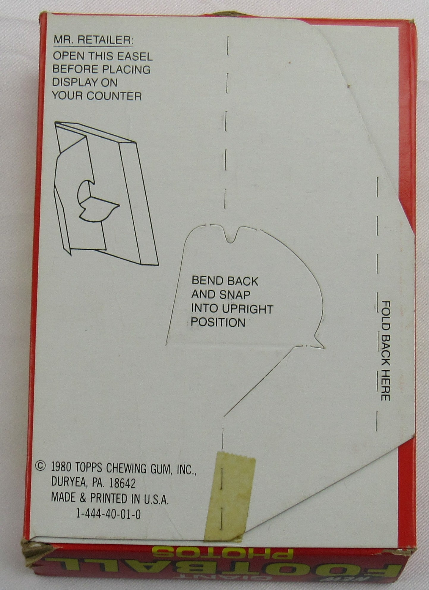 1980 Topps Giant Football Photos Box - Walter Payton Topps Super