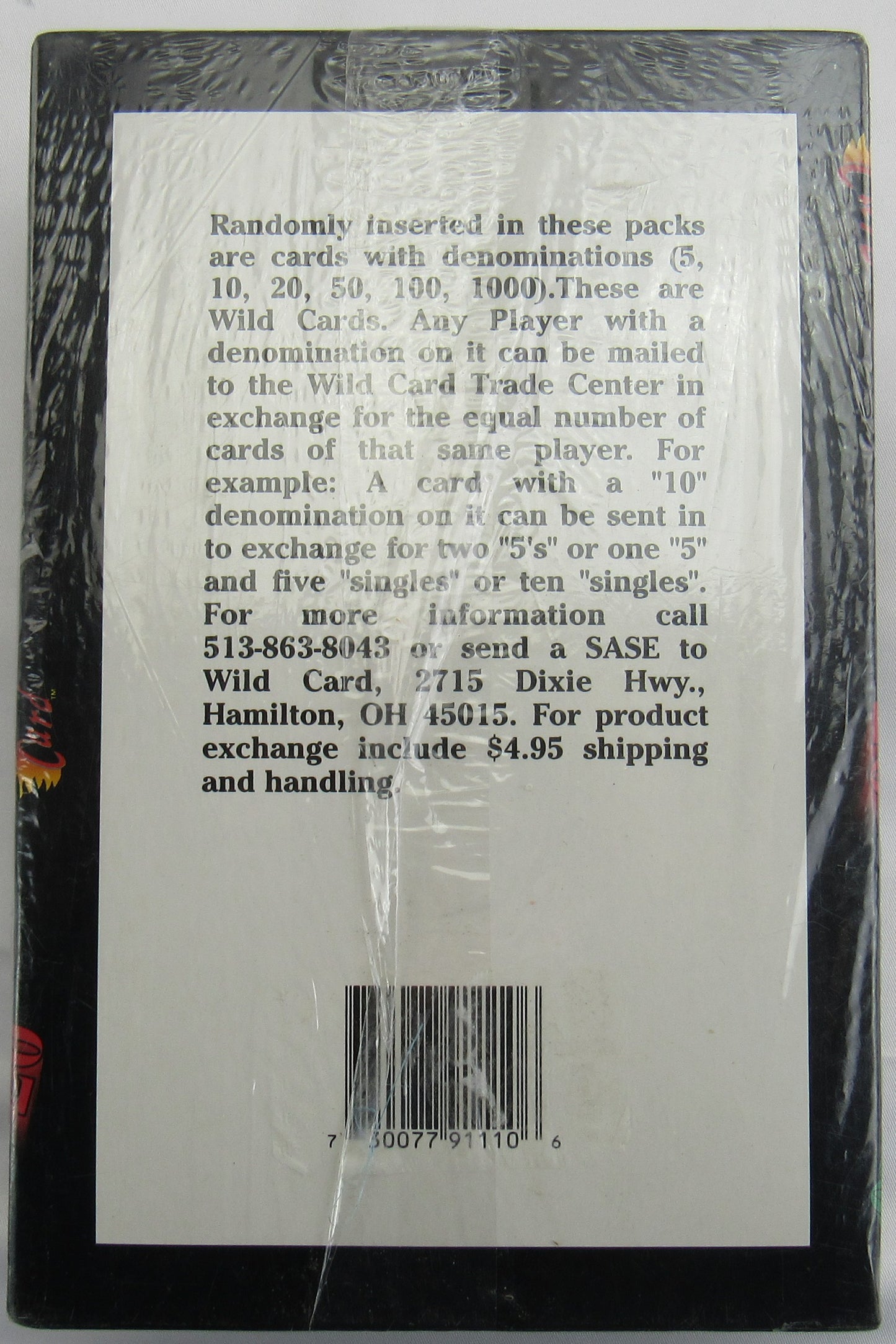 1991 Wild Card Colligate Brett Farve 1000 Stripe NFL Premier Edition Wax Box