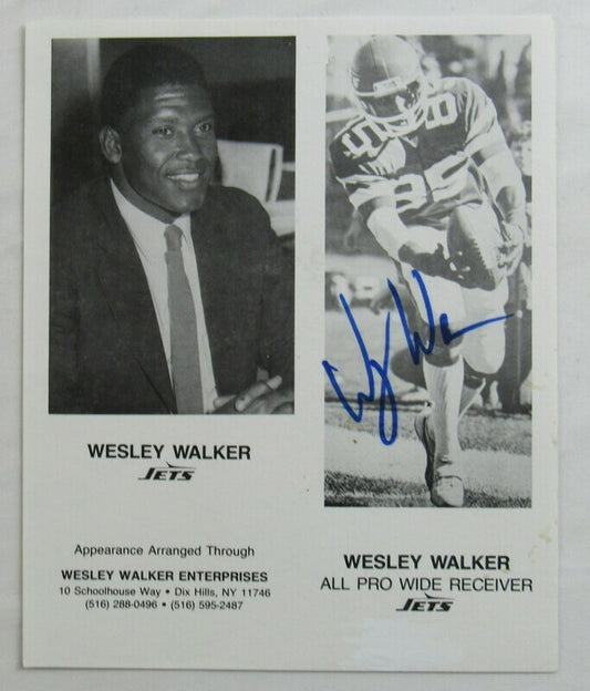 Wesley Walker Signed Auto Autograph 7x9 Photo