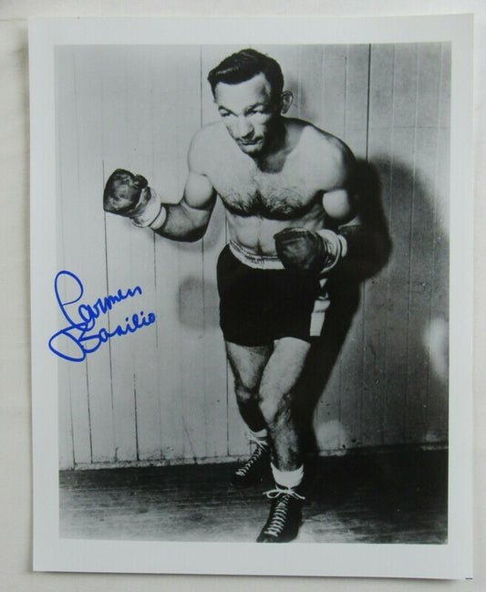 Carmen Basilio Signed Auto Autograph 8x10 Photo II