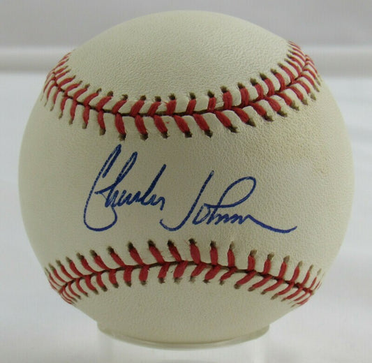 Charles Johnson Signed Auto Autograph Rawlings Baseball B107