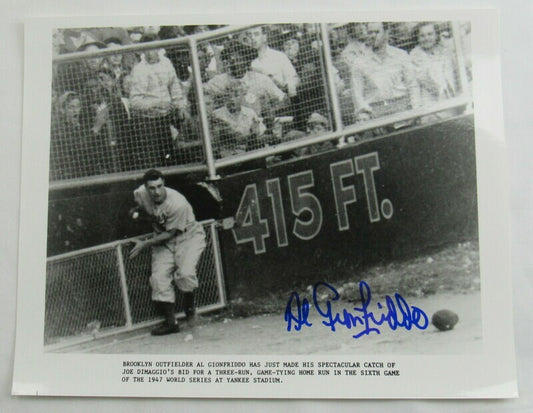 Al Gionfriddo Signed Auto Autograph 8x10 Photo IV