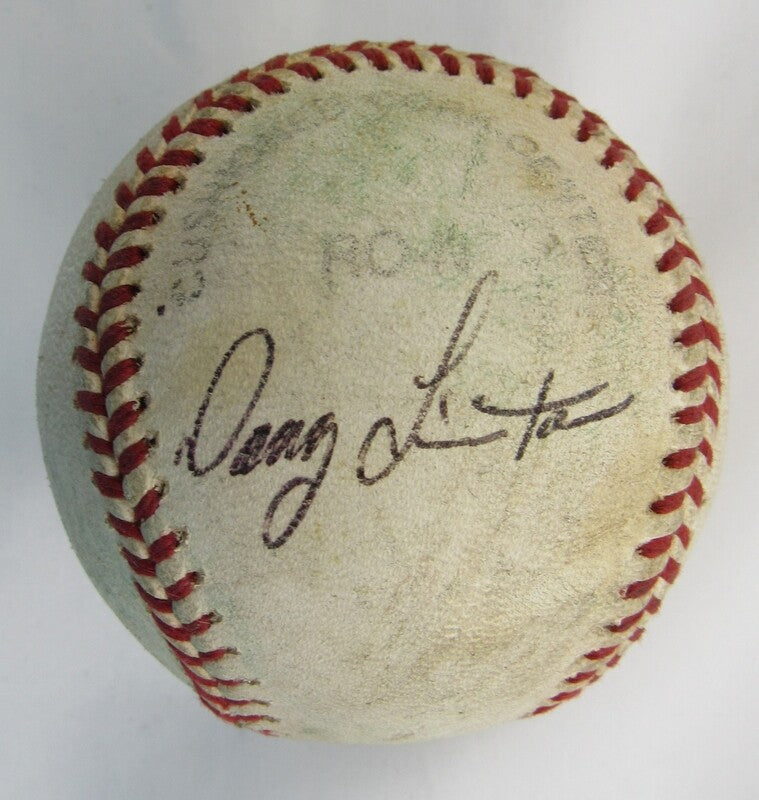 Doug Linton +1 Unidentified Signed Auto Autograph Rawlings Baseball B111