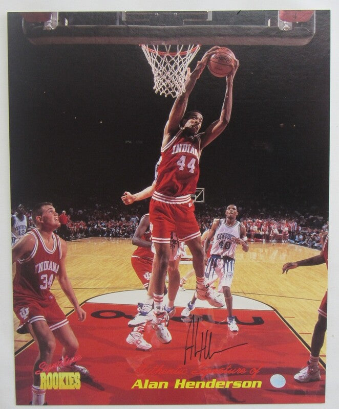 Alan Henderson Signed Auto Autograph 1995 Signature Rookies 8x10 Basketball Card w/ COA